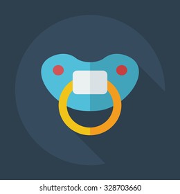 Flat modern design with shadow icons soother