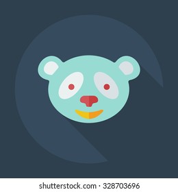 Flat modern design with shadow icons pandas