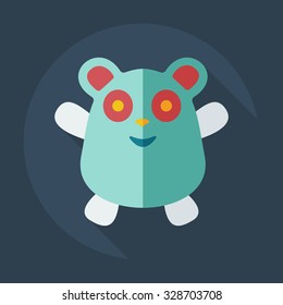 Flat modern design with shadow icons pandas