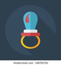 Flat modern design with shadow icons soother