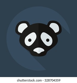 Flat modern design with shadow icons pandas