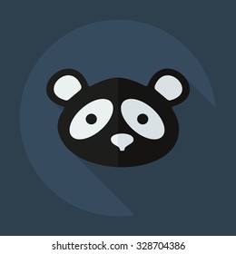 Flat modern design with shadow icons pandas