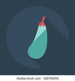Flat modern design with shadow icons eggplant