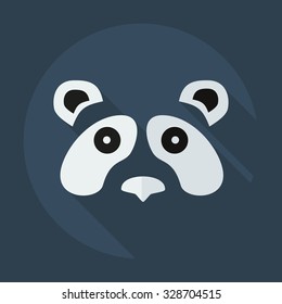 Flat modern design with shadow icons pandas