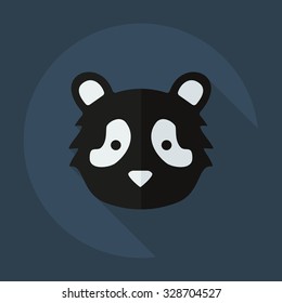 Flat modern design with shadow icons pandas