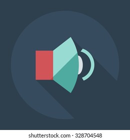 Flat modern design with shadow icons sound