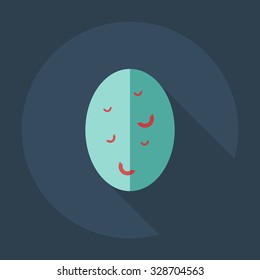 Flat modern design with shadow icons potatoes