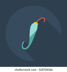 Flat modern design with shadow icons hot peppers