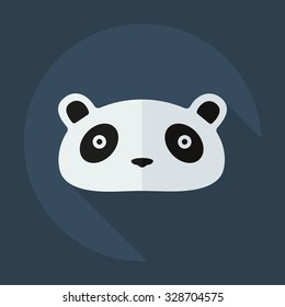 Flat modern design with shadow icons pandas