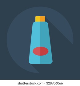 Flat modern design with shadow icons hand cream
