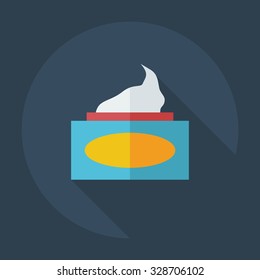 Flat modern design with shadow icons hand cream