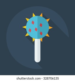 Flat modern design with shadow icons mace