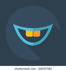 Flat modern design with shadow icons lips