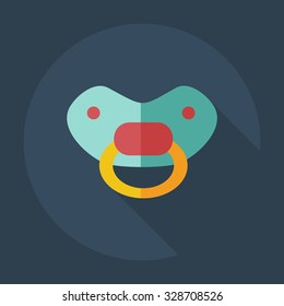 Flat modern design with shadow icons soother
