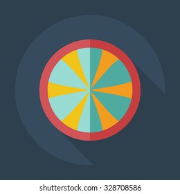 Flat modern design with shadow icons orange