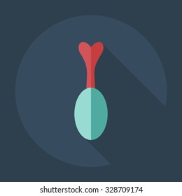 Flat modern design with shadow icons meat