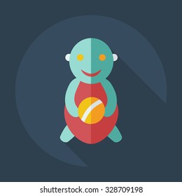 Flat modern design with shadow icons children