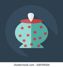 Flat modern design with shadow icons sugar-bowl