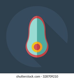 Flat modern design with shadow icons steak