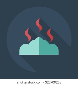 Flat modern design with shadow icons coals