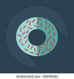 Flat modern design with shadow icons cake