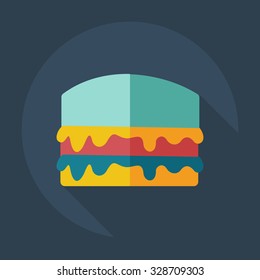 Flat modern design with shadow icons cake
