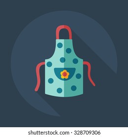 Flat modern design with shadow icons apron