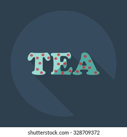 Flat modern design with shadow icons tea