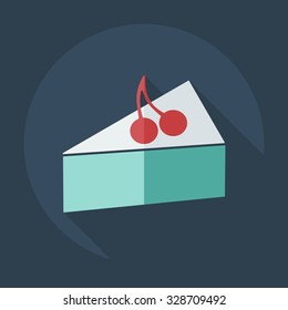 Flat modern design with shadow icons sweetness