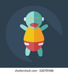 Flat modern design with shadow icons children