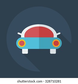 Flat modern design with shadow icons car