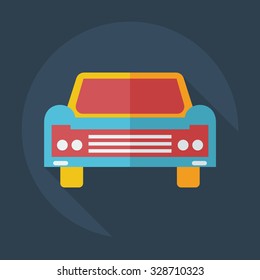 Flat modern design with shadow icons car