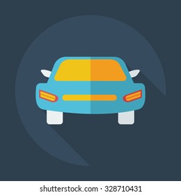Flat modern design with shadow icons car