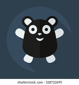 Flat modern design with shadow icons pandas