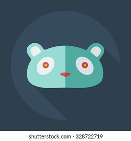 Flat modern design with shadow icons pandas
