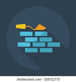 Flat modern design with shadow icons wall
