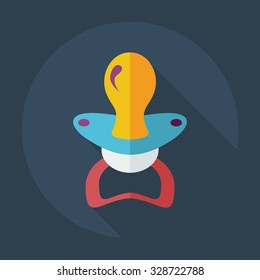 Flat modern design with shadow icons soother