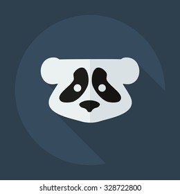 Flat modern design with shadow icons pandas