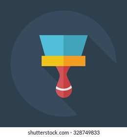 Flat modern design with shadow icons construction trowel