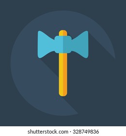 Flat modern design with shadow icons axe