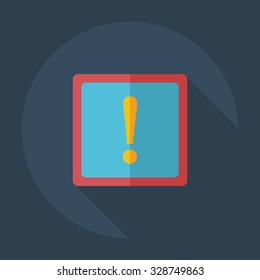 Flat modern design with shadow icons warning 
