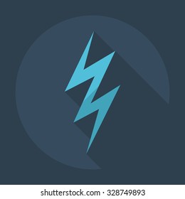 Flat modern design with shadow icons warning