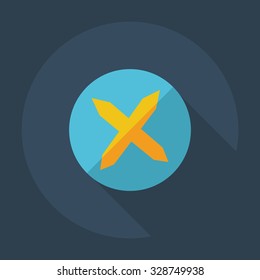 Flat modern design with shadow icons screw