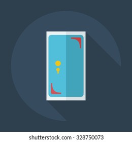 Flat modern design with shadow icons door