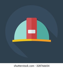 Flat modern design with shadow icons hard hat