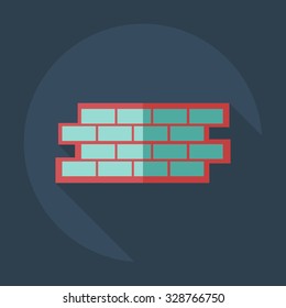 Flat modern design with shadow icons wall