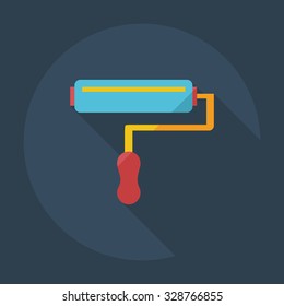 Flat modern design with shadow icons roller