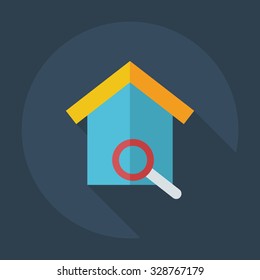 Flat modern design with shadow icons nesting box