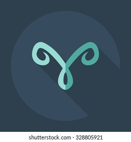 Flat modern design with shadow icons Ram
