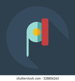 Flat modern design with shadow icons toilet paper